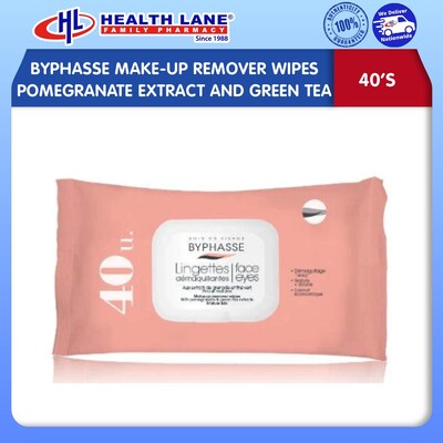 BYPHASSE MAKE-UP REMOVER TISSUE LEMBAP POMEGRANATE EXTRACT AND GREEN TEH (40S)